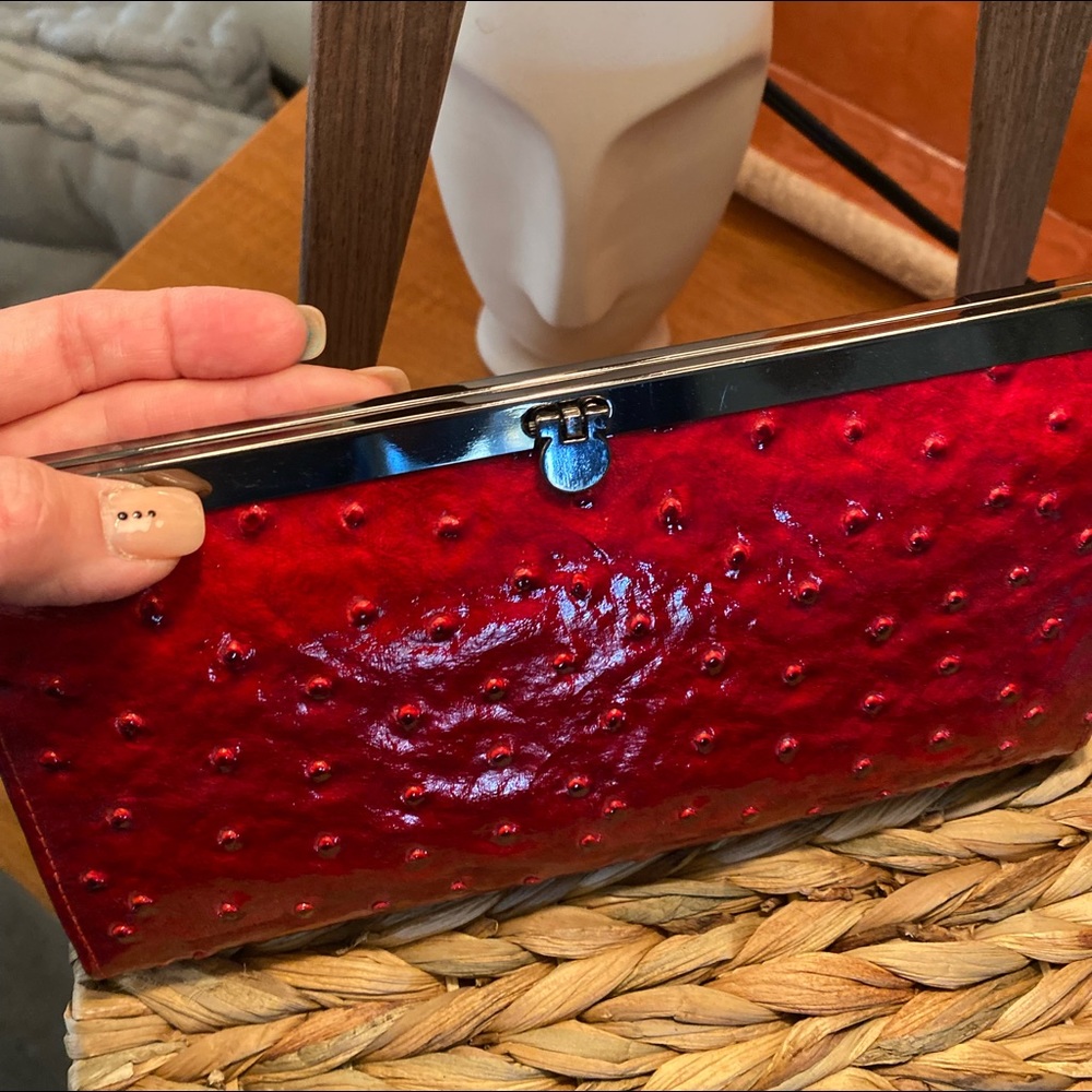 High gloss Red Clutch😍